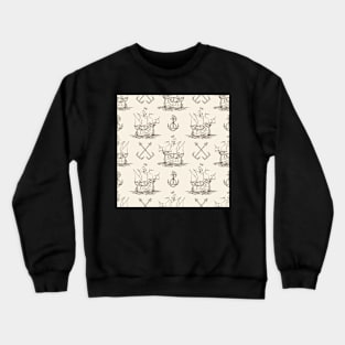 Sailship and Anchor Seamless pattern Crewneck Sweatshirt